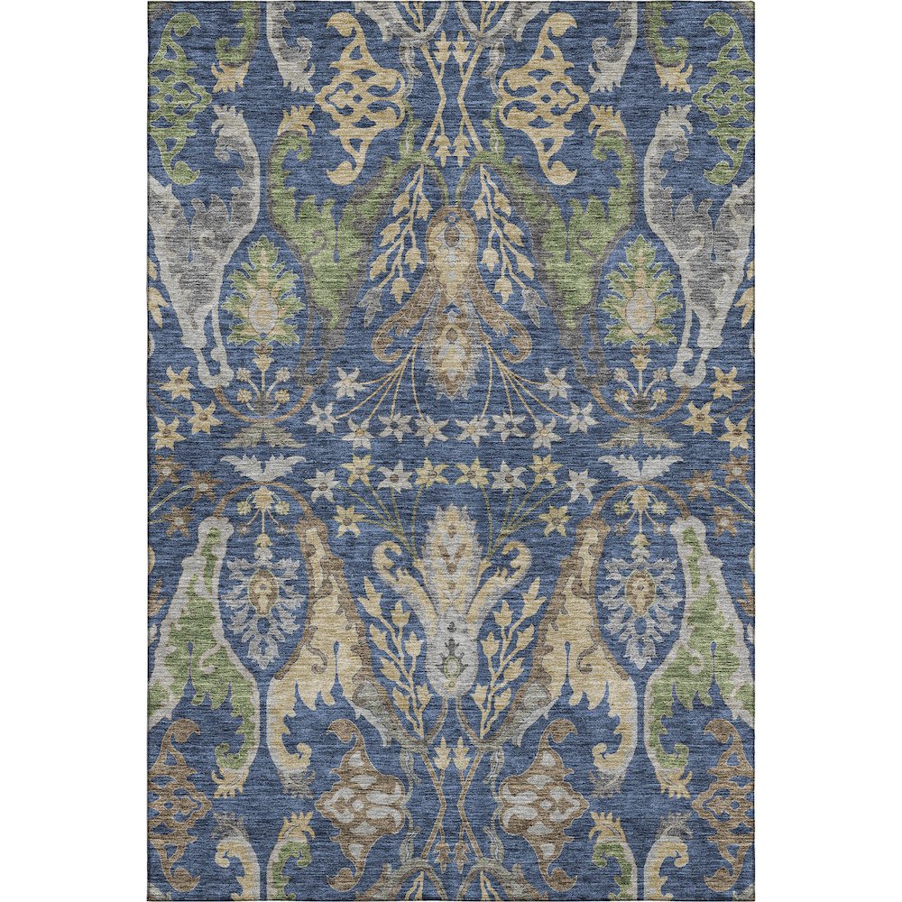 Premium Machine Washable Mayfield AMF1153 Navy 10' x 14' Rug. Picture 1