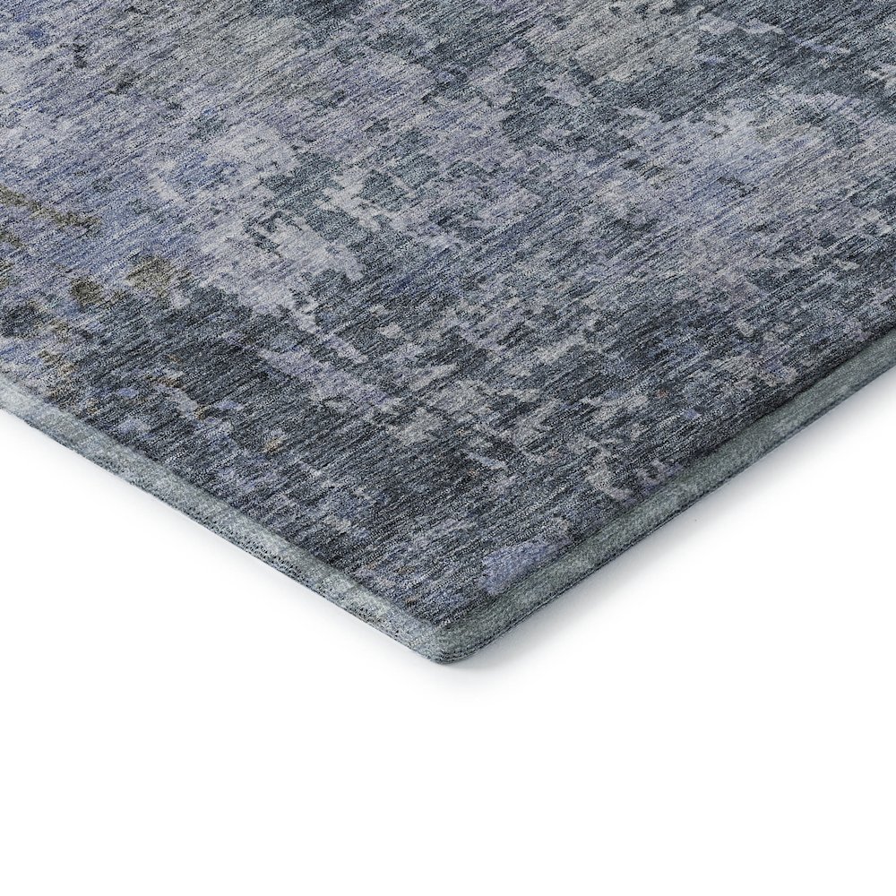 Premium Machine Washable Mayfield AMF1162 Blue 8' x 8' Round Rug. Picture 3