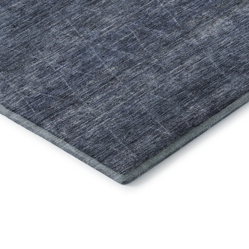 Premium Machine Washable Mayfield AMF1165 Navy 8' x 8' Round Rug. Picture 3