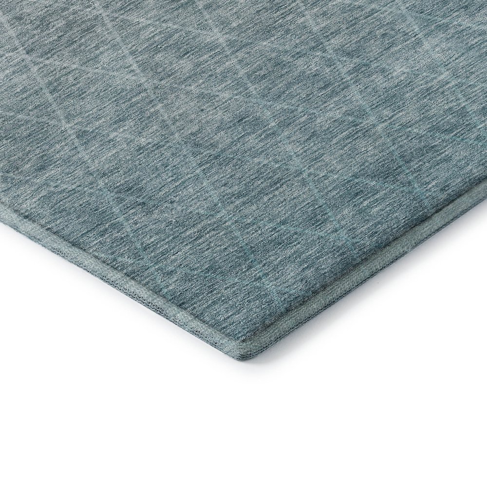 Premium Machine Washable Mayfield AMF1175 Teal 8' x 8' Round Rug. Picture 3