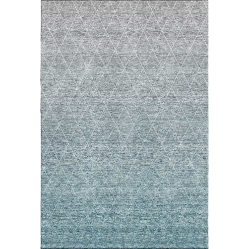 Premium Machine Washable Mayfield AMF1175 Teal 10' x 14' Rug. Picture 1
