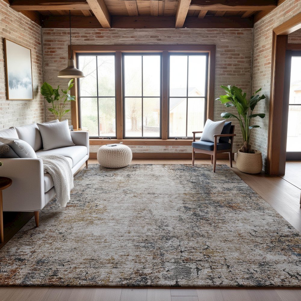 Premium Machine Washable Mayfield AMF1179 Putty 10' x 14' Rug. Picture 5