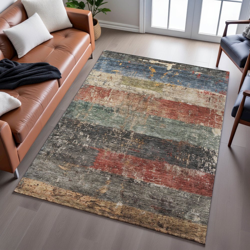Premium Machine Washable Mayfield AMF1198 Fern 10' x 14' Rug. Picture 6