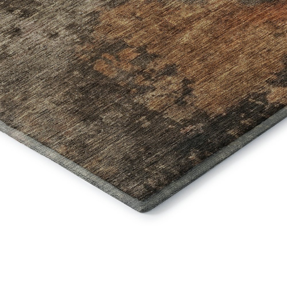 Premium Machine Washable Mayfield AMF1216 Khaki 8' x 8' Round Rug. Picture 3