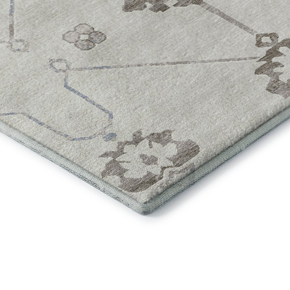Premium Machine Washable Mayfield  Taupe 8' x 8' Round Rug. Picture 3