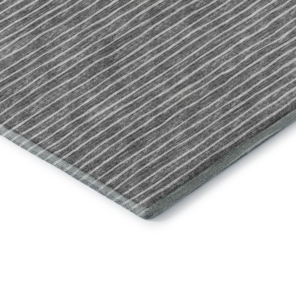Premium Machine Washable Mayfield  Gray 8' x 8' Round Rug. Picture 3