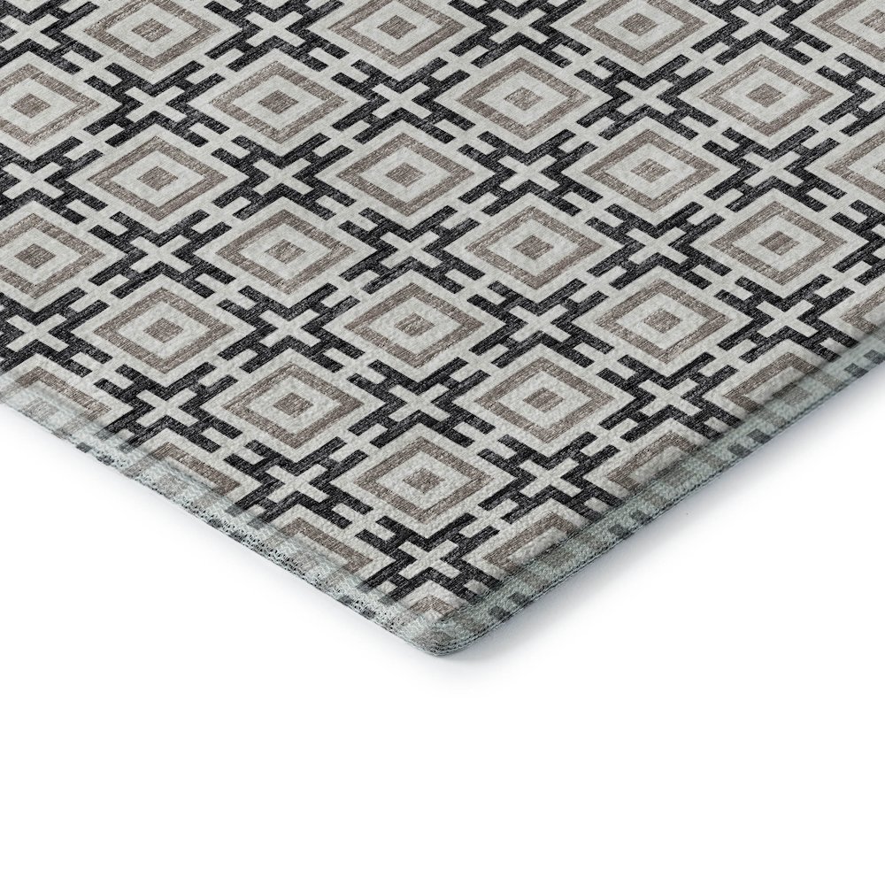Premium Machine Washable Mayfield  Black 8' x 8' Round Rug. Picture 3