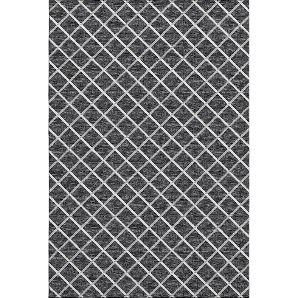 Premium Machine Washable Mayfield  Black 10' x 14' Rug. Picture 1