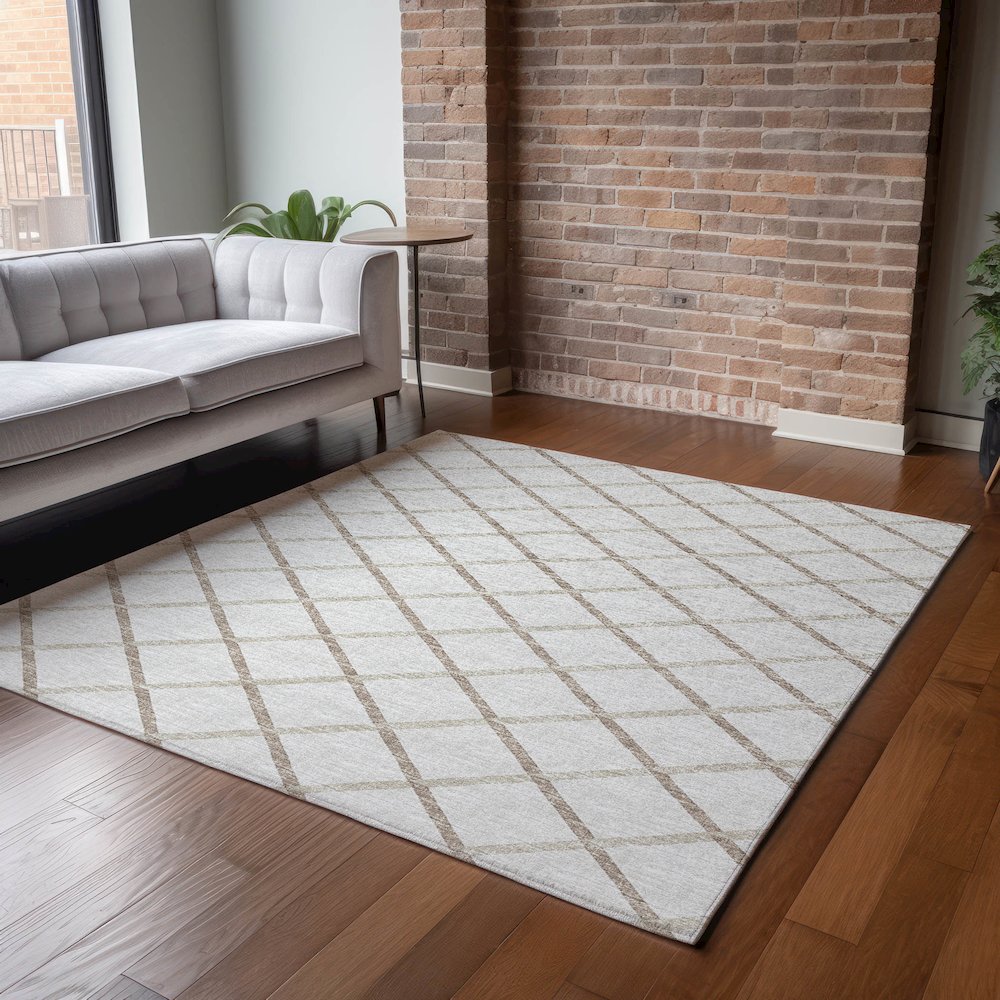 Premium Machine Washable Mayfield  Ivory 10' x 14' Rug. Picture 6