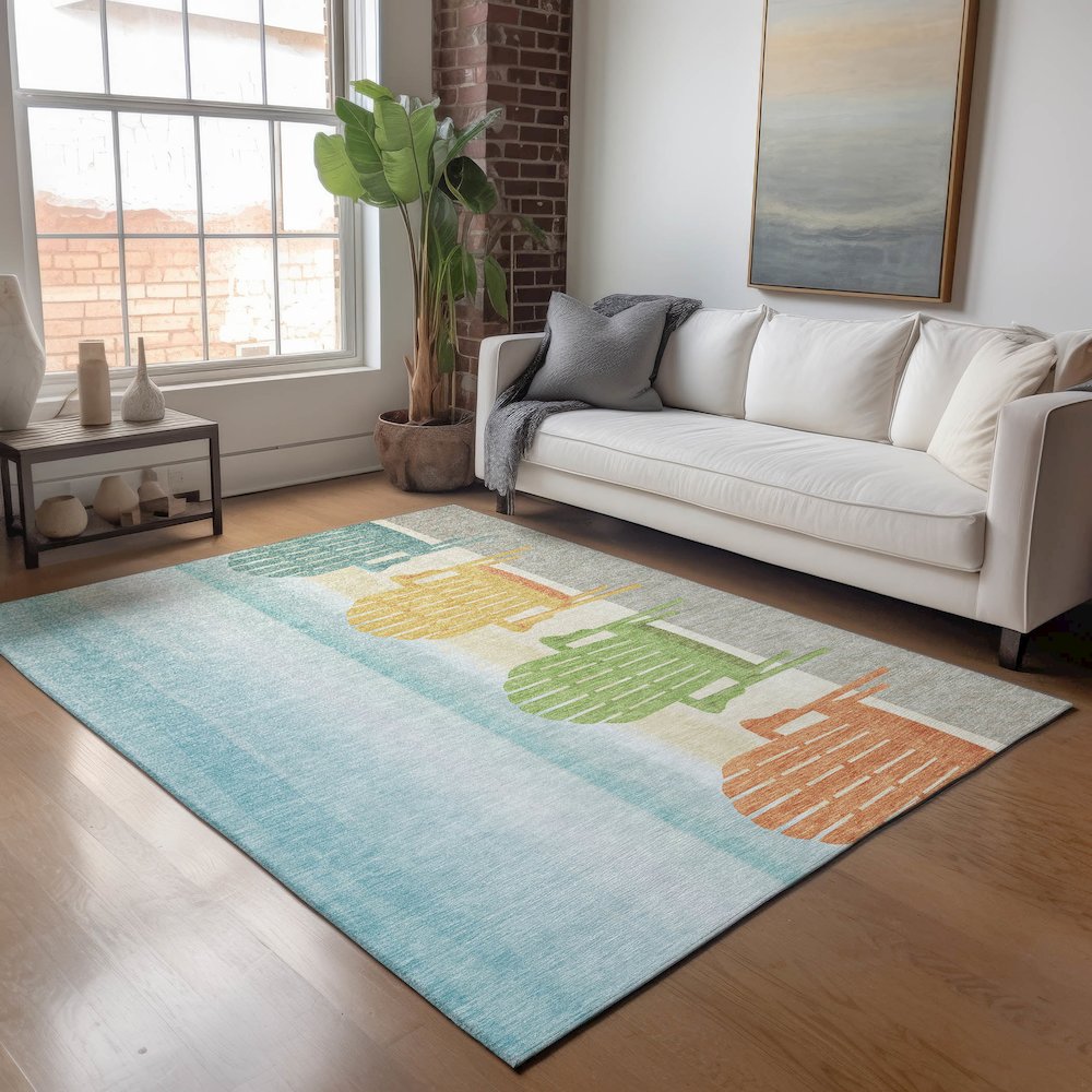 Premium Machine Washable Mayfield  Poolside 10' x 14' Rug. Picture 5