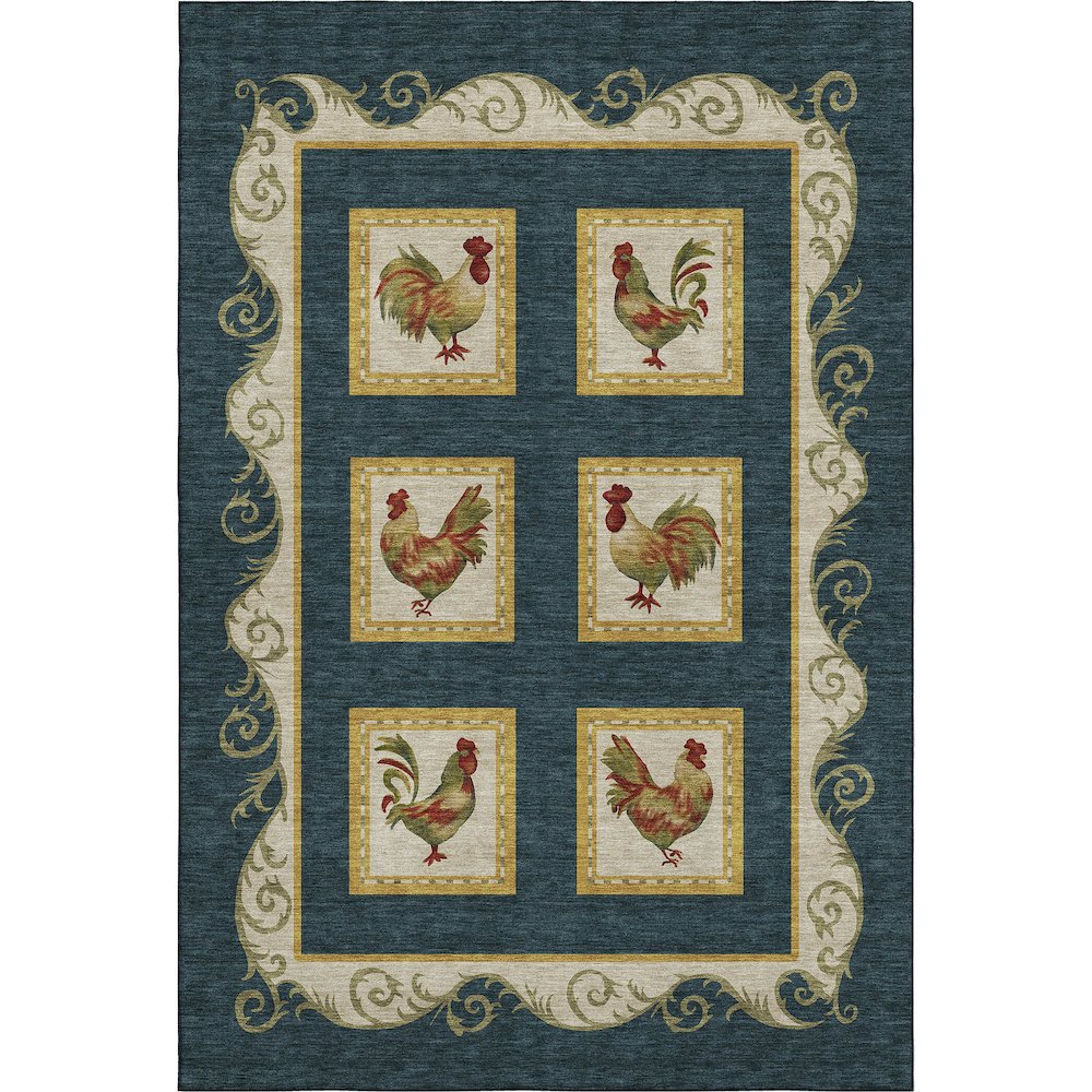 Premium Machine Washable Mayfield  Midnight 10' x 14' Rug. Picture 1