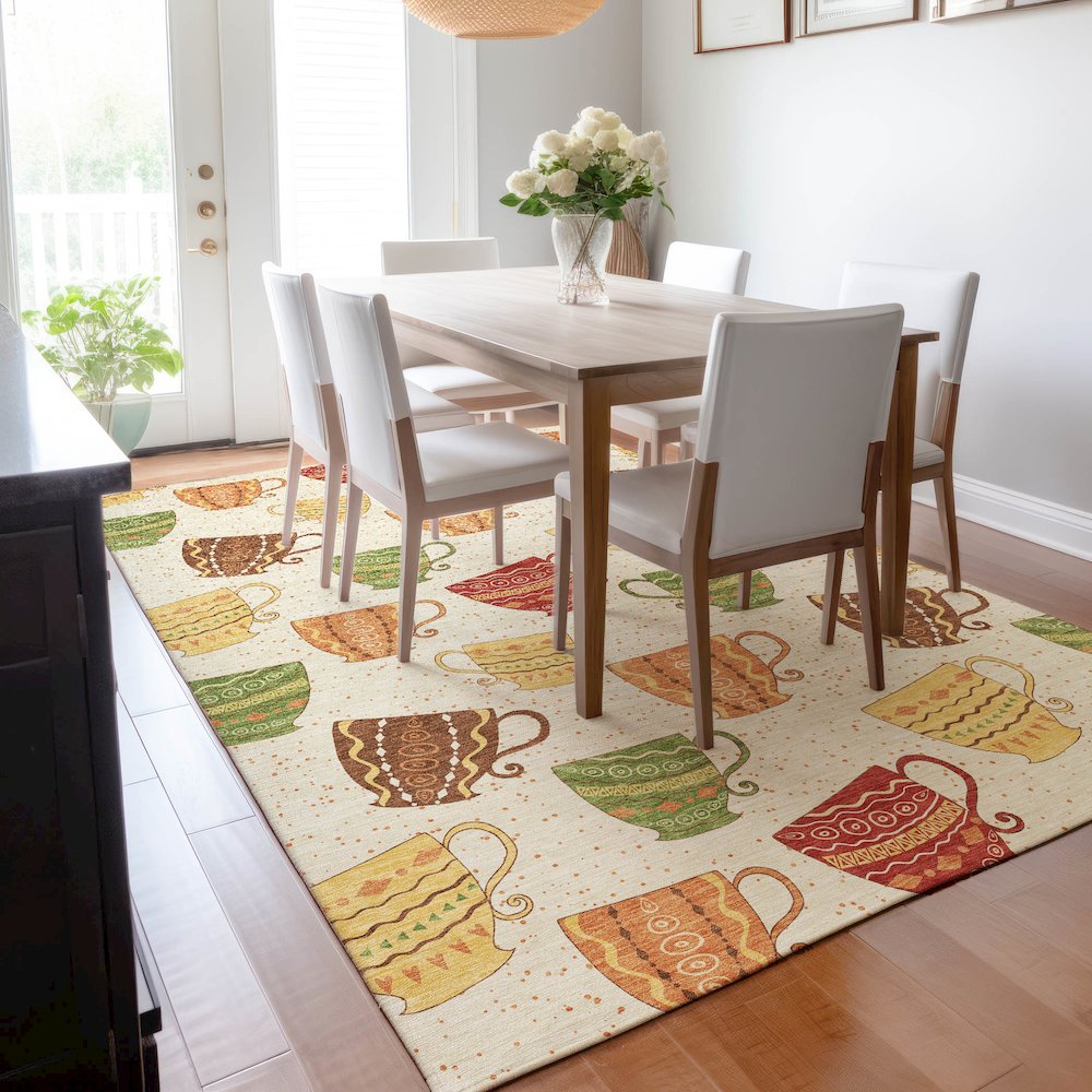 Premium Machine Washable Mayfield  Multi 10' x 14' Rug. Picture 6