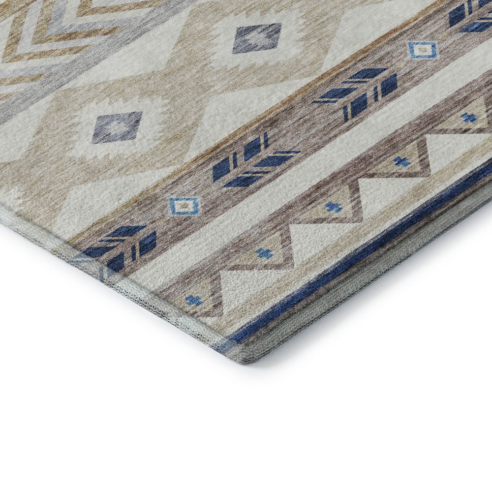 Premium Machine Washable Mayfield  Taupe 8' x 8' Round Rug. Picture 3