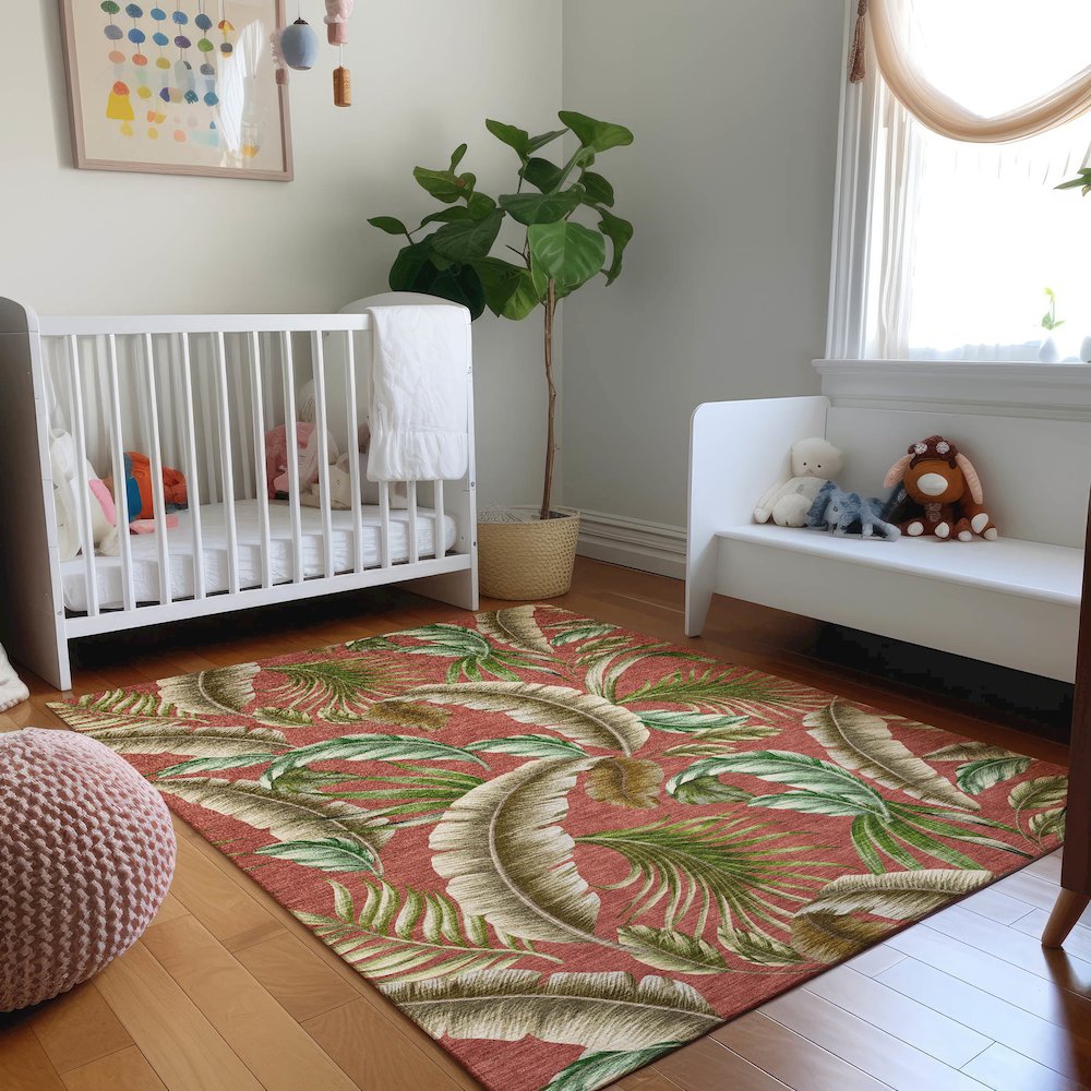 Premium Machine Washable Mayfield  Spice 10' x 14' Rug. Picture 5