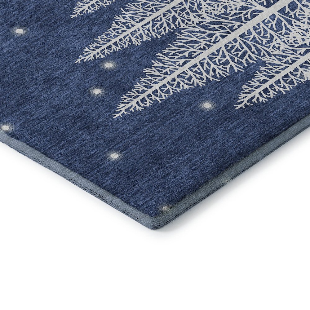 Premium Machine Washable Mayfield  Blue 8' x 8' Round Rug. Picture 3