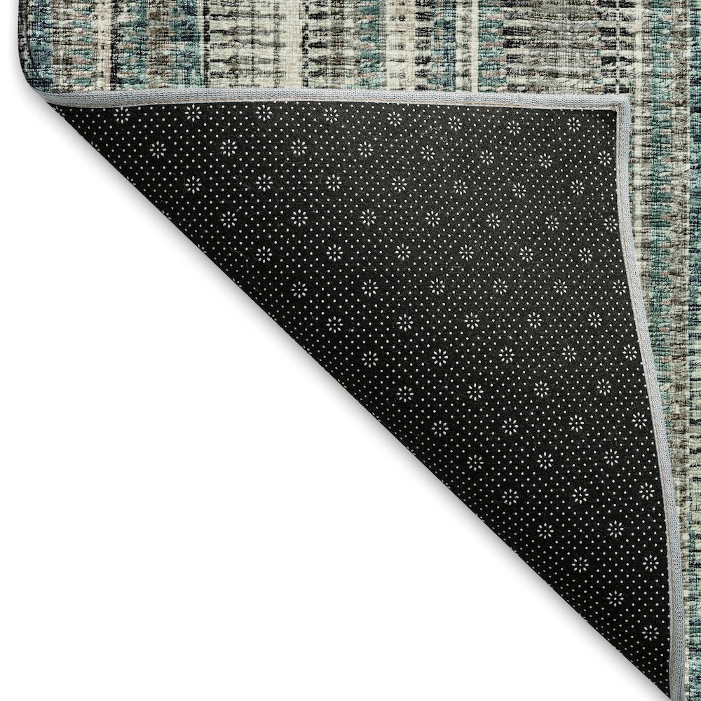 Premium Machine Washable Mayfield  Peacock 8' x 8' Round Rug. Picture 2