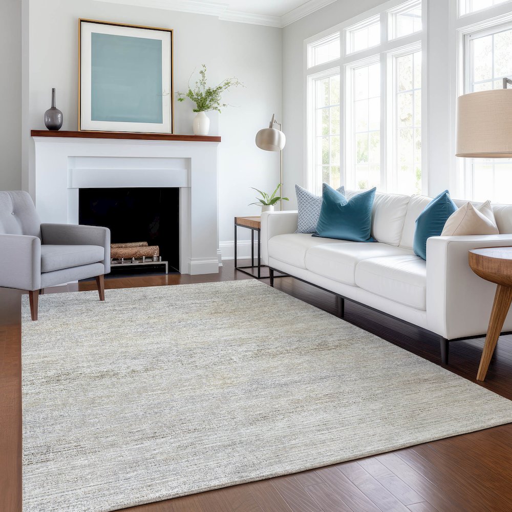 Premium Machine Washable Mayfield  Beige 10' x 14' Rug. Picture 5
