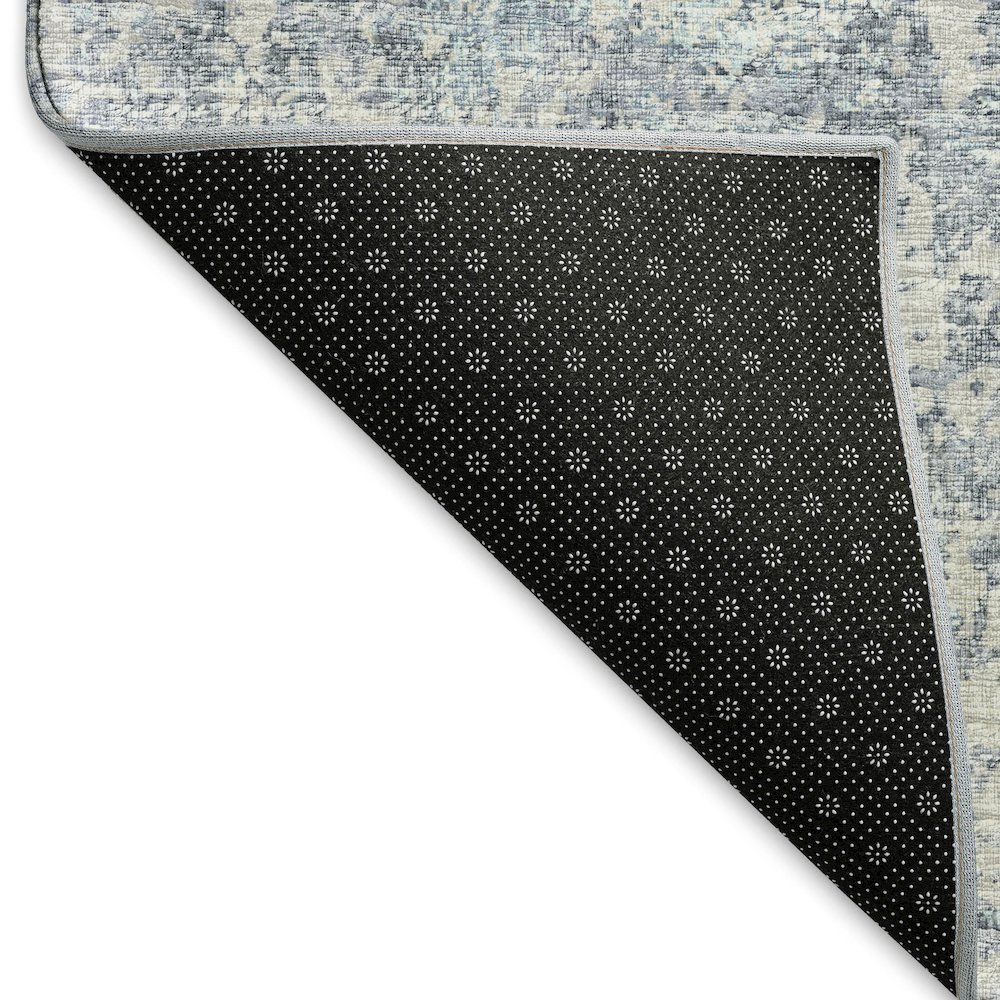 Premium Machine Washable Mayfield  Blue 8' x 8' Round Rug. Picture 2