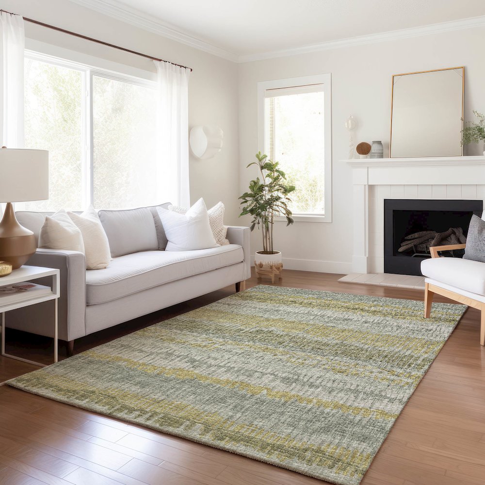 Premium Machine Washable Mayfield  Sage 10' x 14' Rug. Picture 6