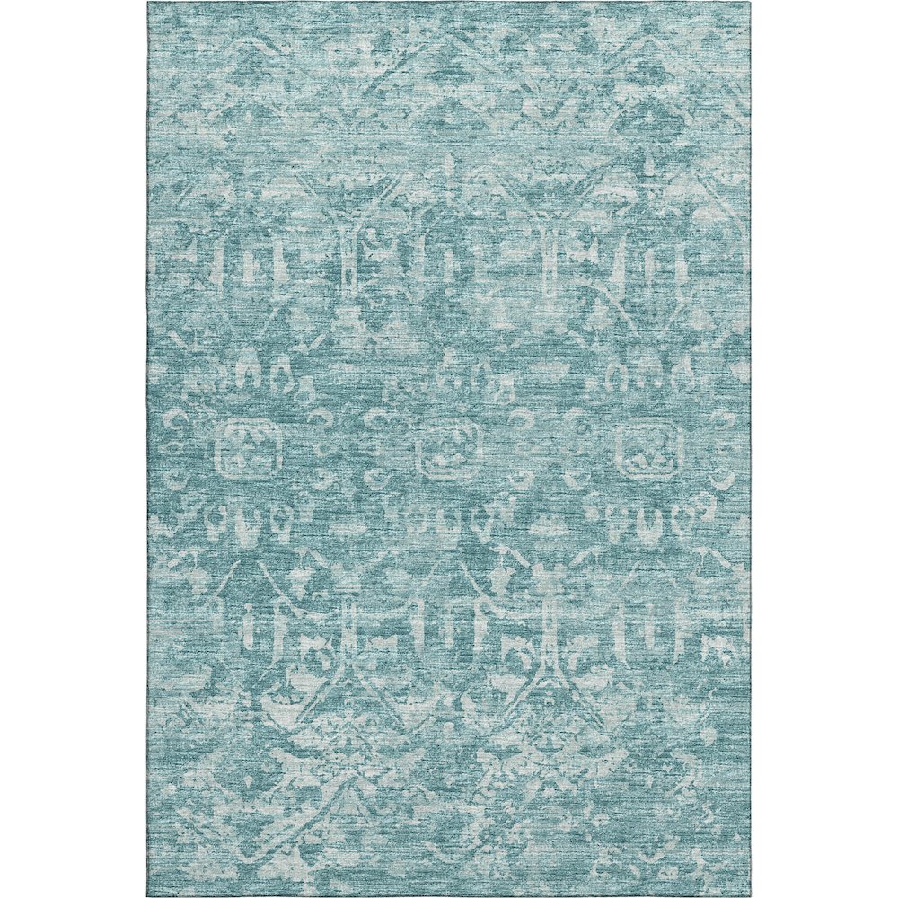 Premium Machine Washable Mayfield  Blue 10' x 14' Rug. Picture 1