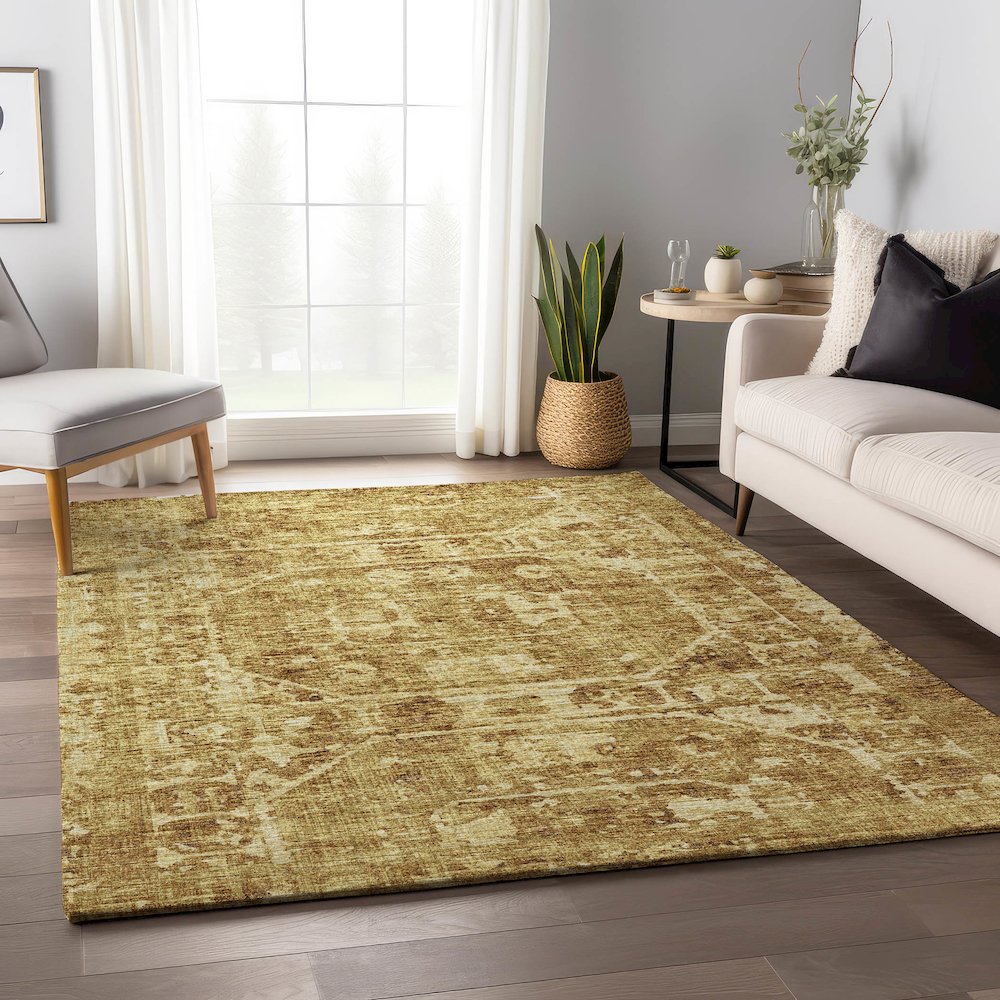 Premium Machine Washable Mayfield  Gilded 10' x 14' Rug. Picture 5