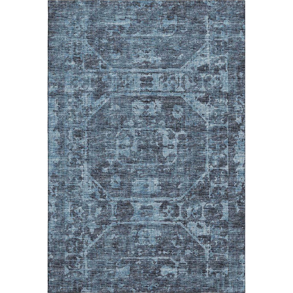 Premium Machine Washable Mayfield  Navy 10' x 14' Rug. Picture 1