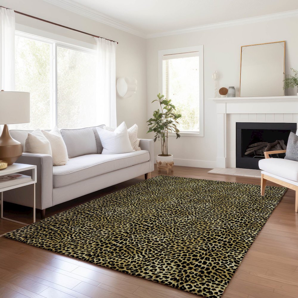 Premium Machine Washable Mayfield  Gilded 10' x 14' Rug. Picture 6