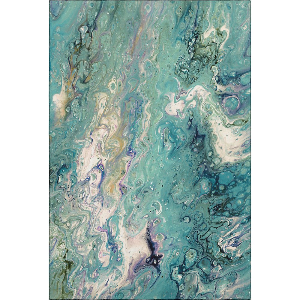 Premium Machine Washable Mayfield  Seaglass 10' x 14' Rug. Picture 1