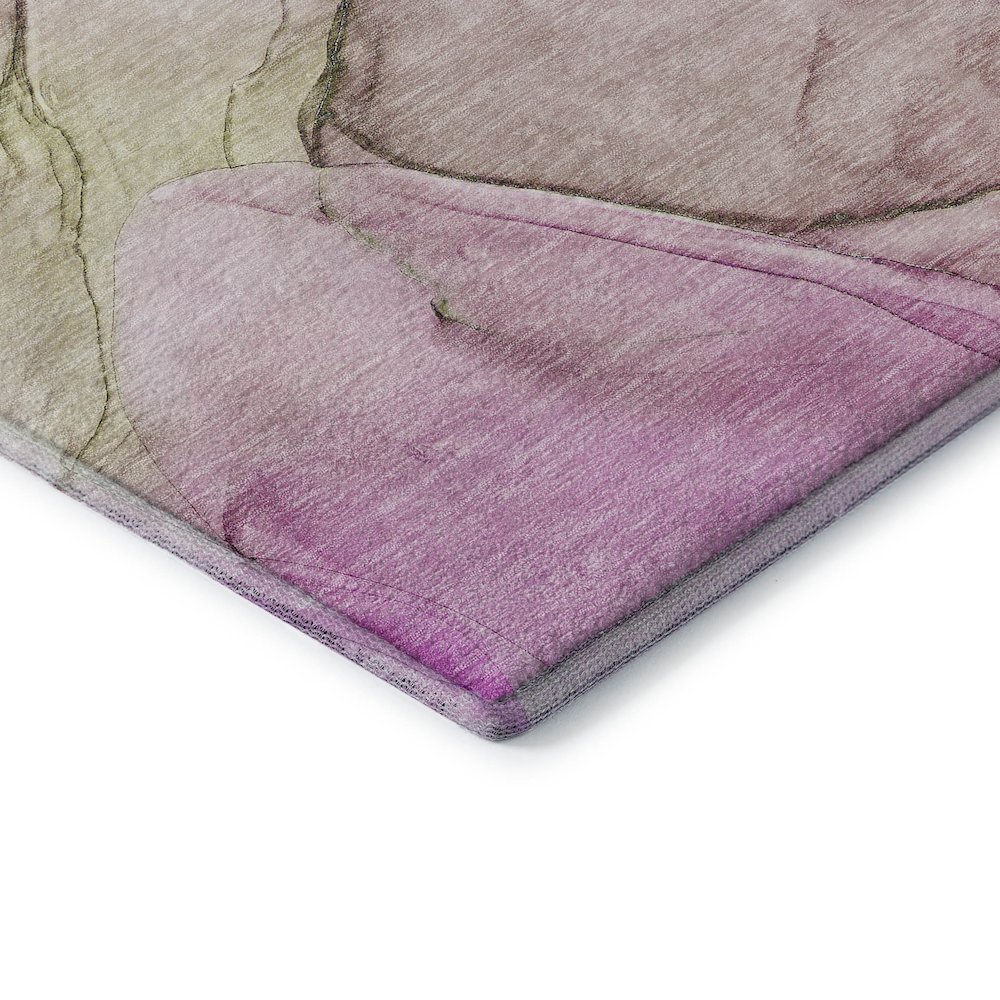 Premium Machine Washable Mayfield  Pink 8' x 8' Round Rug. Picture 3