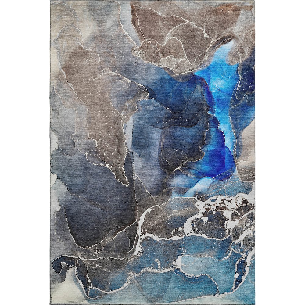 Premium Machine Washable Mayfield  Navy 10' x 14' Rug. Picture 1