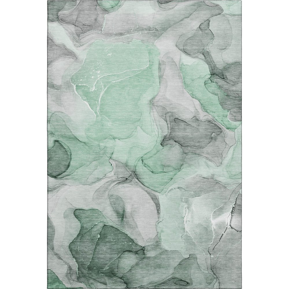 Premium Machine Washable Mayfield  Green 10' x 14' Rug. Picture 1