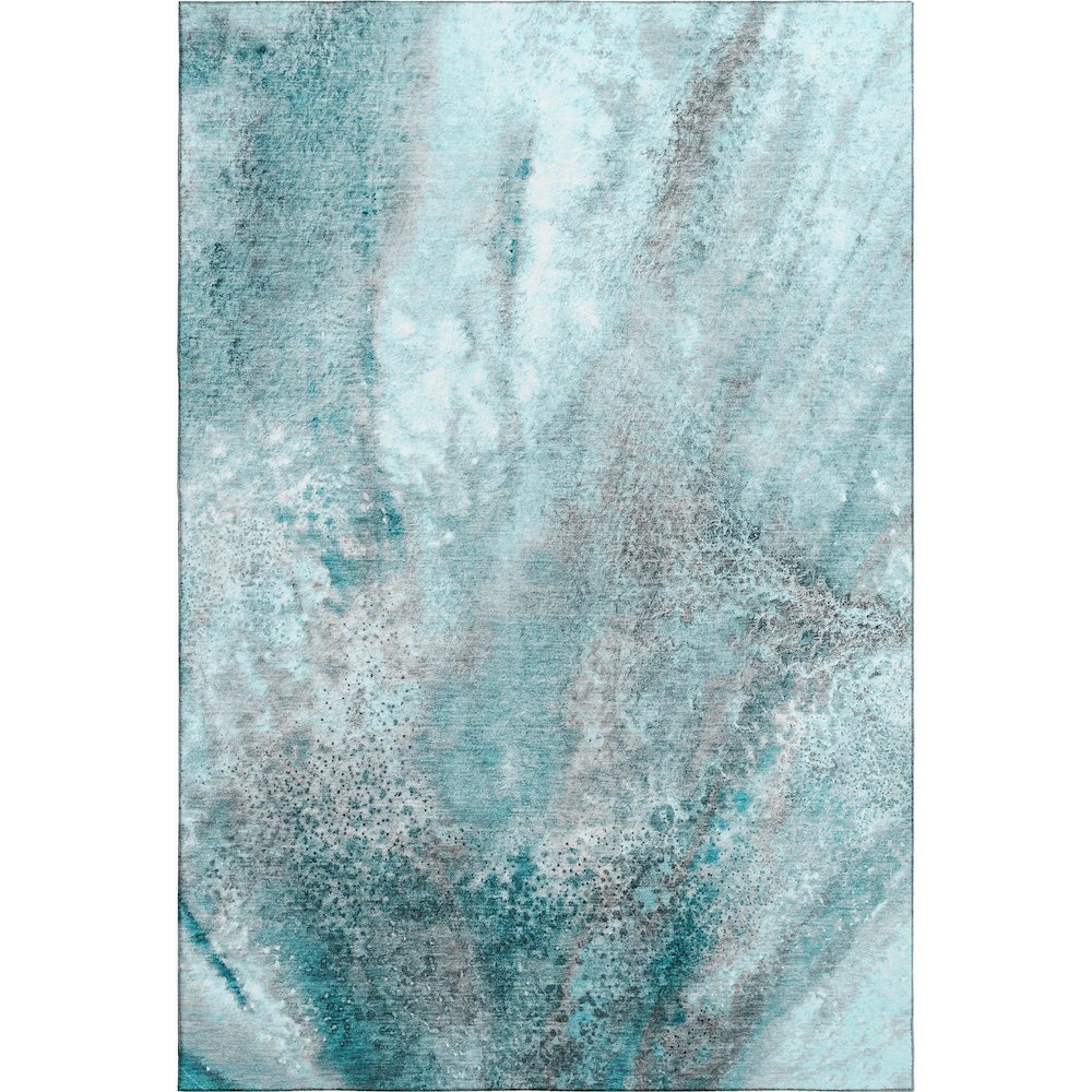 Premium Machine Washable Mayfield  Teal 10' x 14' Rug. Picture 1