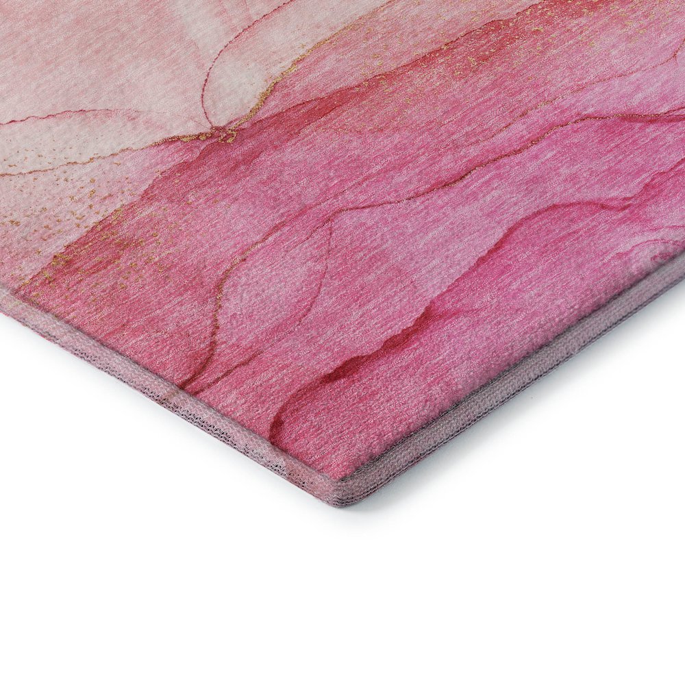 Premium Machine Washable Mayfield  Pink 8' x 8' Round Rug. Picture 3