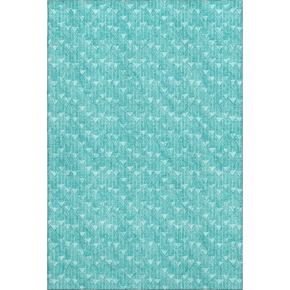 Premium Machine Washable Mayfield  Teal 10' x 14' Rug. Picture 1