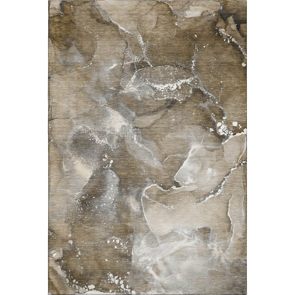 Premium Machine Washable Mayfield  Brown 10' x 14' Rug. Picture 1
