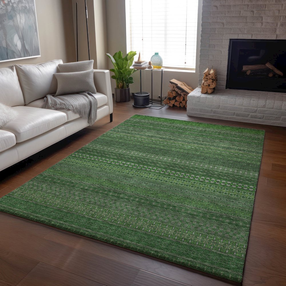 Premium Machine Washable Mayfield  Fern 10' x 14' Rug. Picture 6