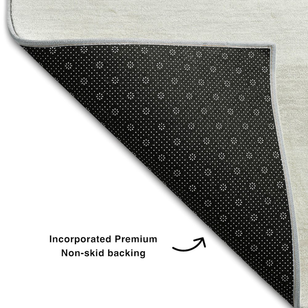 Premium Machine Washable Mayfield  Ivory 8' x 8' Round Rug. Picture 2