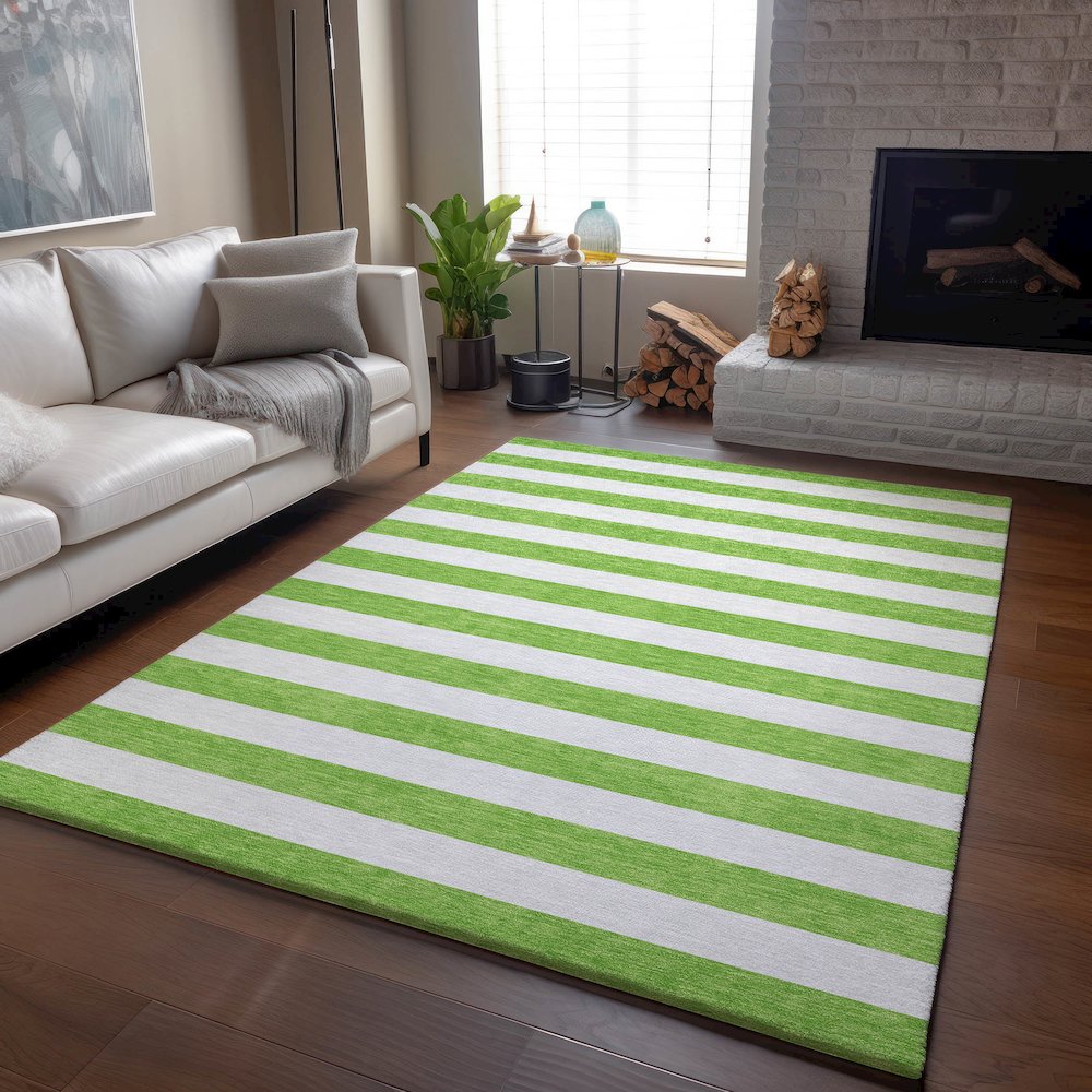Premium Machine Washable Mayfield  Lime 10' x 14' Rug. Picture 6