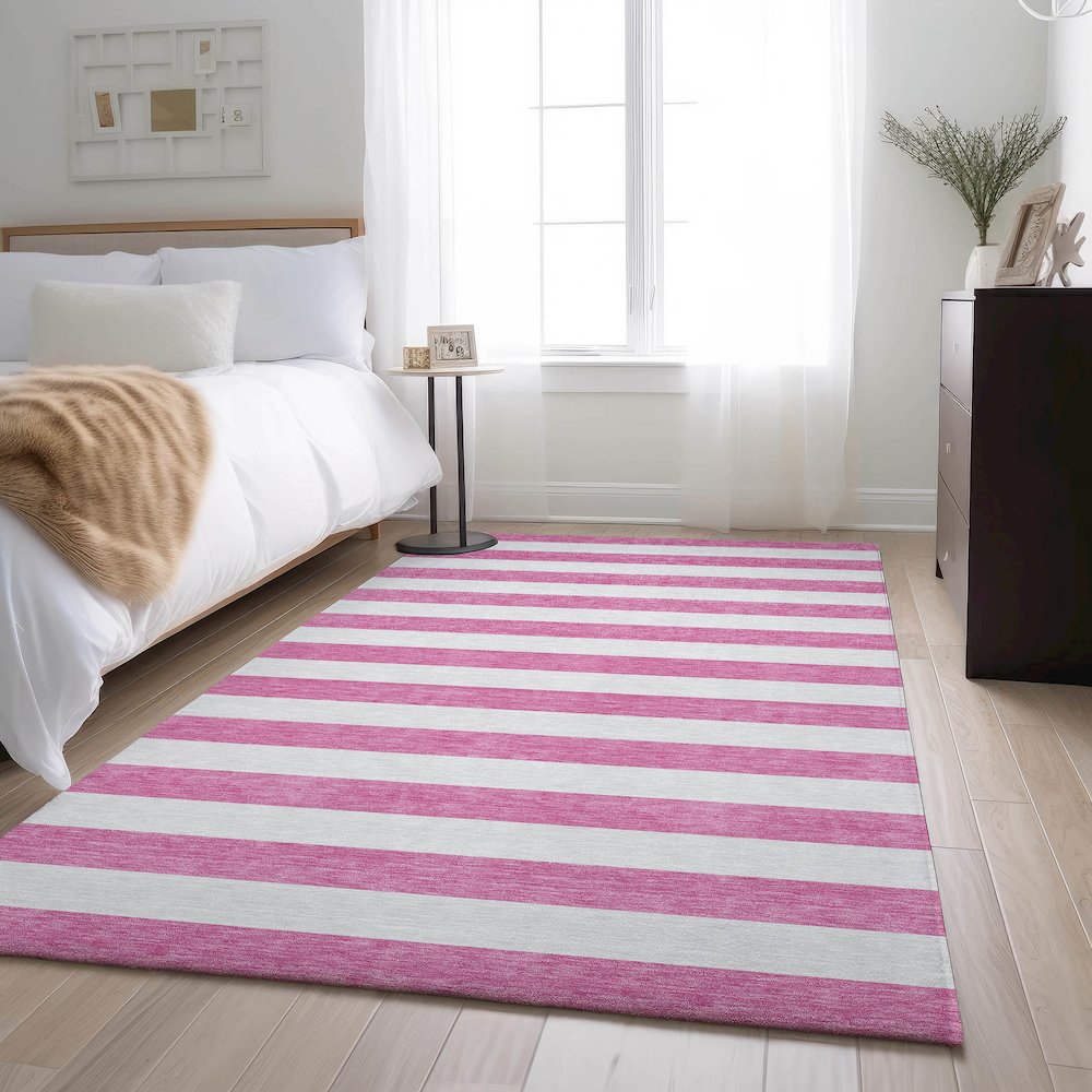 Premium Machine Washable Mayfield  Pink 10' x 14' Rug. Picture 5