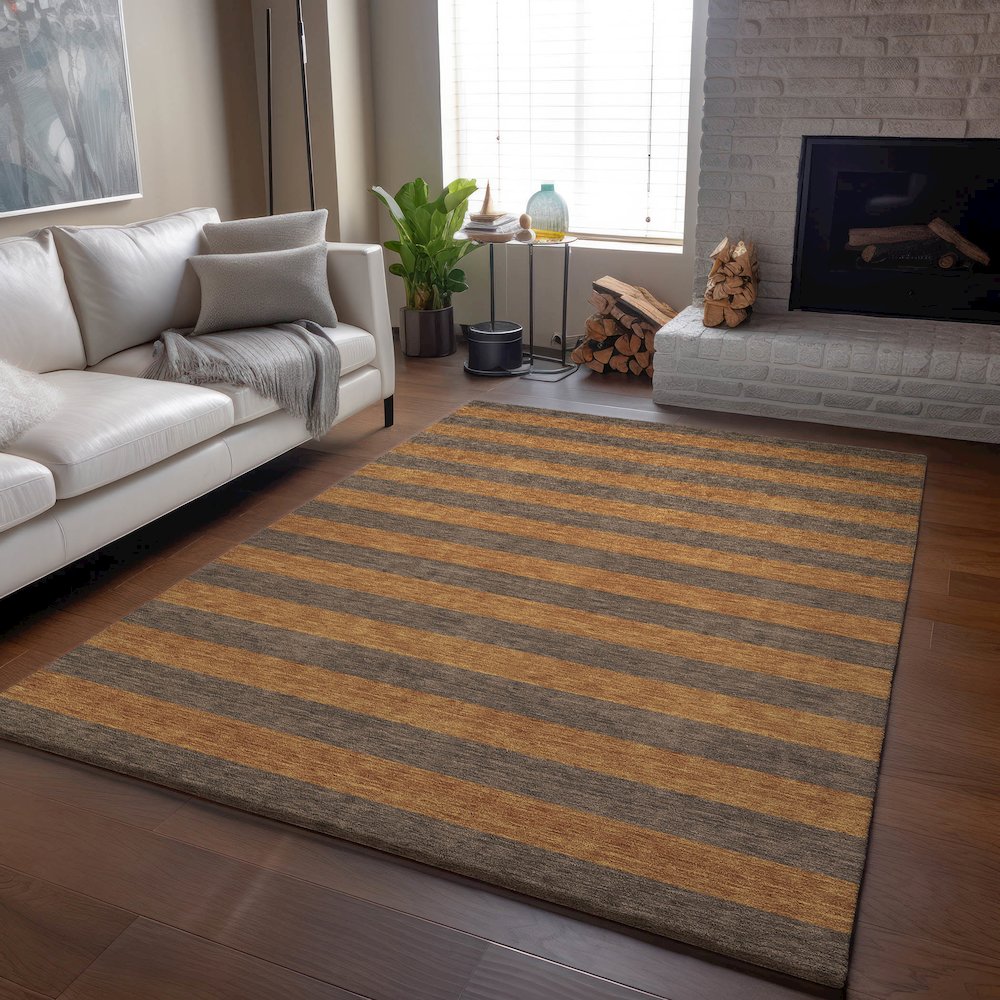 Premium Machine Washable Mayfield  Fudge 10' x 14' Rug. Picture 6