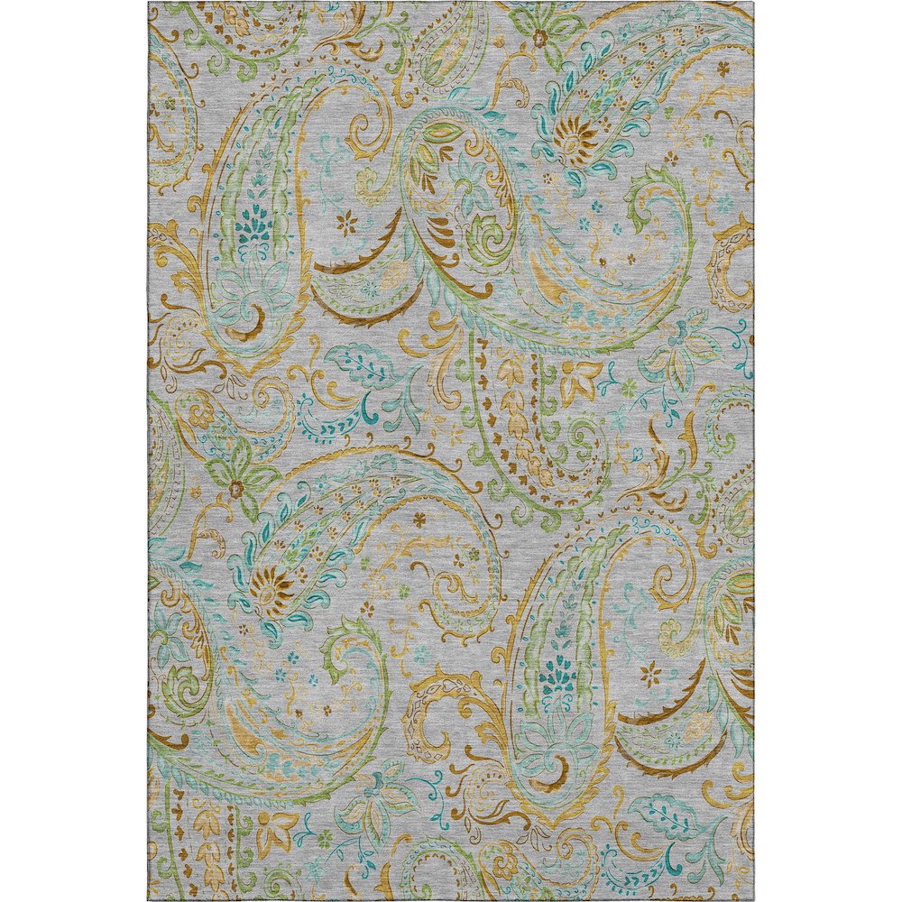 Premium Machine Washable Mayfield  Gray 10' x 14' Rug. Picture 1