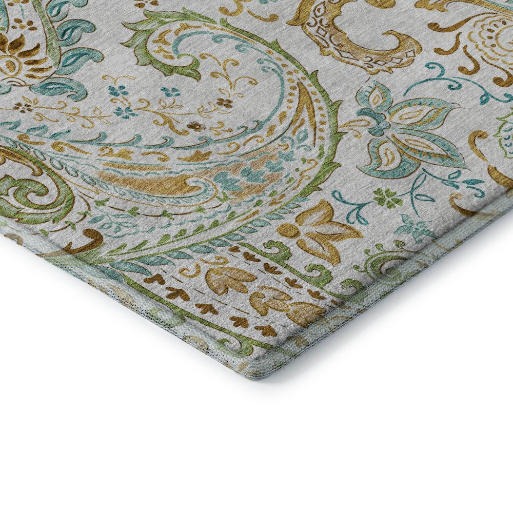 Premium Machine Washable Mayfield  Ivory 8' x 8' Round Rug. Picture 3