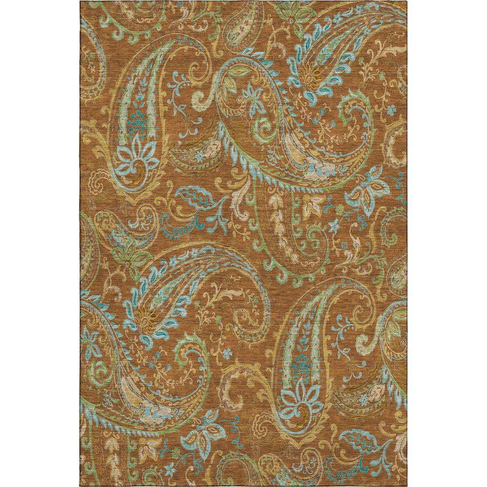 Premium Machine Washable Mayfield  Paprika 10' x 14' Rug. Picture 1