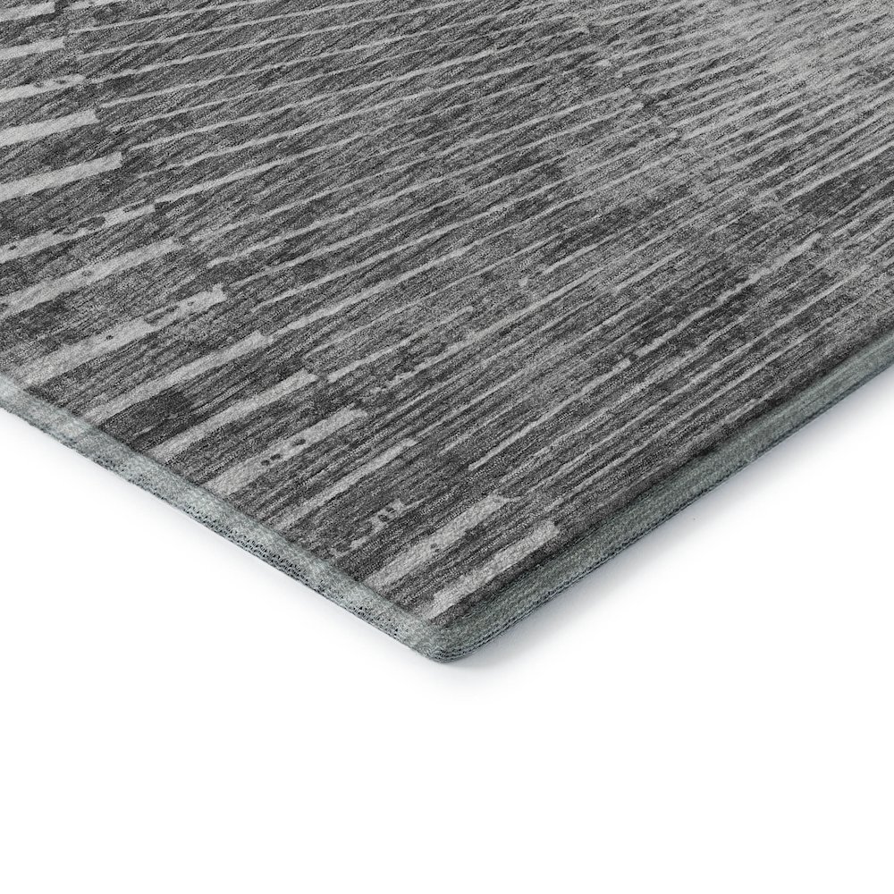 Premium Machine Washable Mayfield  Gray 8' x 8' Round Rug. Picture 3