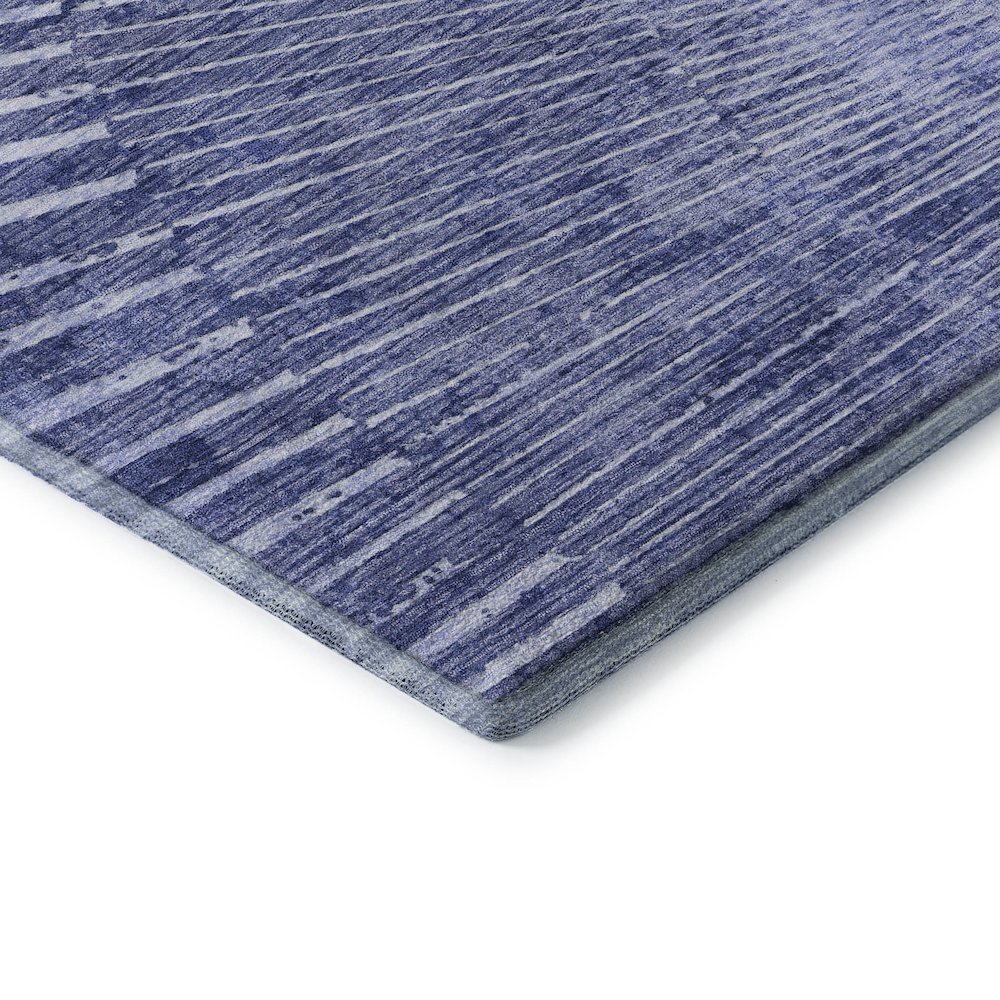 Premium Machine Washable Mayfield  Navy 8' x 8' Round Rug. Picture 3