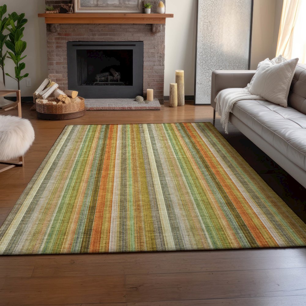 Premium Machine Washable Mayfield  Khaki 10' x 14' Rug. Picture 6
