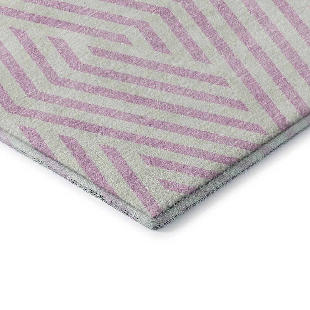 Premium Machine Washable Mayfield  Pink 8' x 8' Round Rug. Picture 3