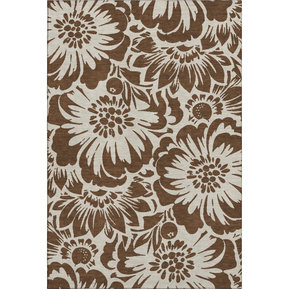 Premium Machine Washable Mayfield  Brown 10' x 14' Rug. Picture 1