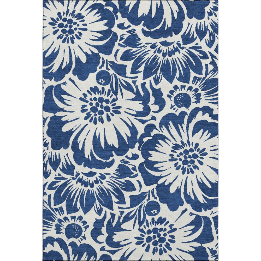 Premium Machine Washable Mayfield  Navy 10' x 14' Rug. Picture 1