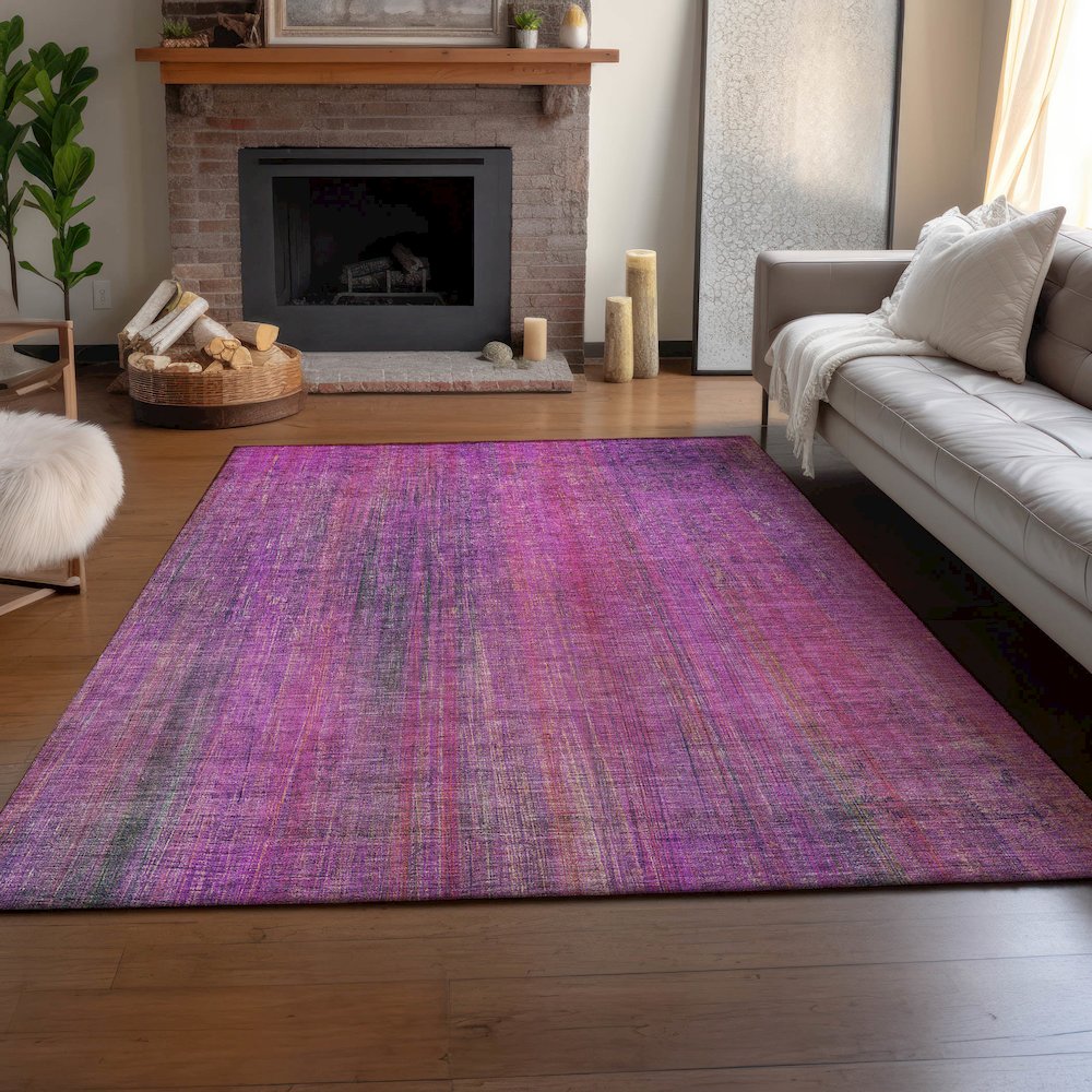 Premium Machine Washable Mayfield  Lilac 10' x 14' Rug. Picture 6